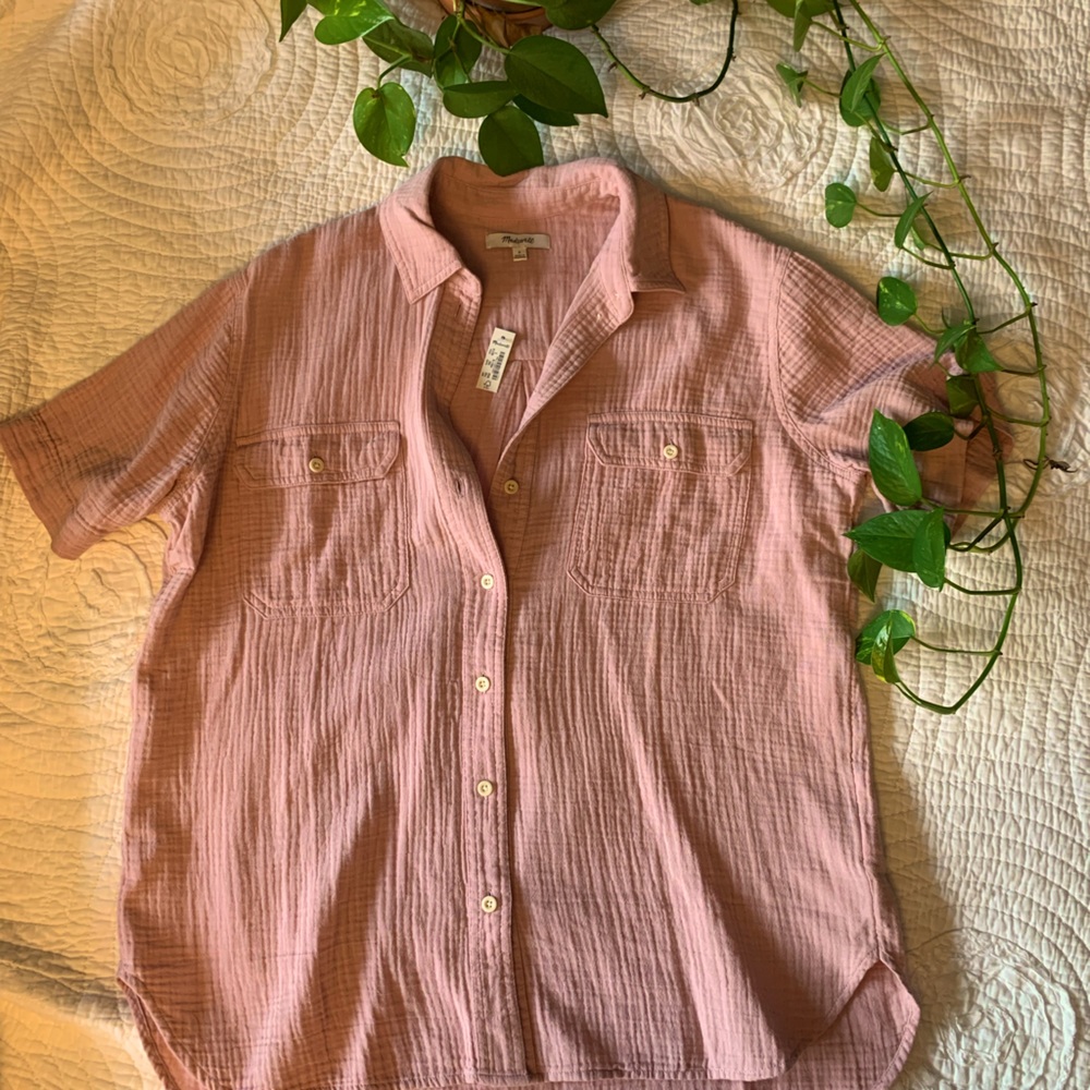 Madewell NWT lightspun button-up shirt